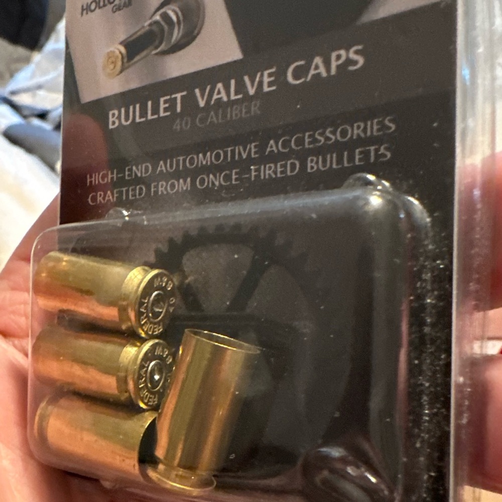 Bullet Valve caps for vehicle car tire truck 40 caliber MADE FROM REAL BULLETS